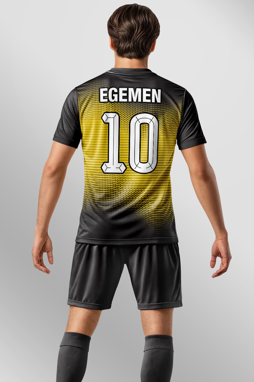 Sarı Siyah Gradient Halı Saha Forma Sarı Siyah Gradient Halı Saha Forma