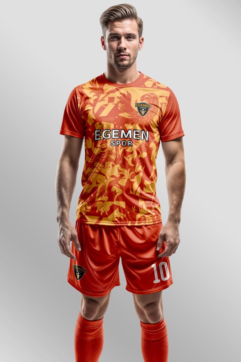 Turuncu Kırmızı Halı Saha Forma