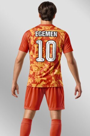 Turuncu Kırmızı Halı Saha Forma