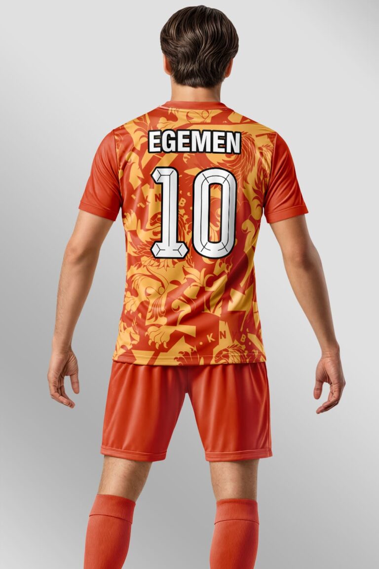 Turuncu Kırmızı Halı Saha Forma